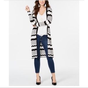 New Thalia Soda chevron striped duster cardigan